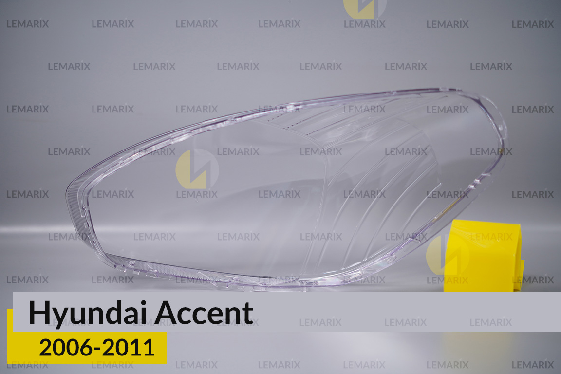 Скло фари Hyundai Accent (2006-2011) праве