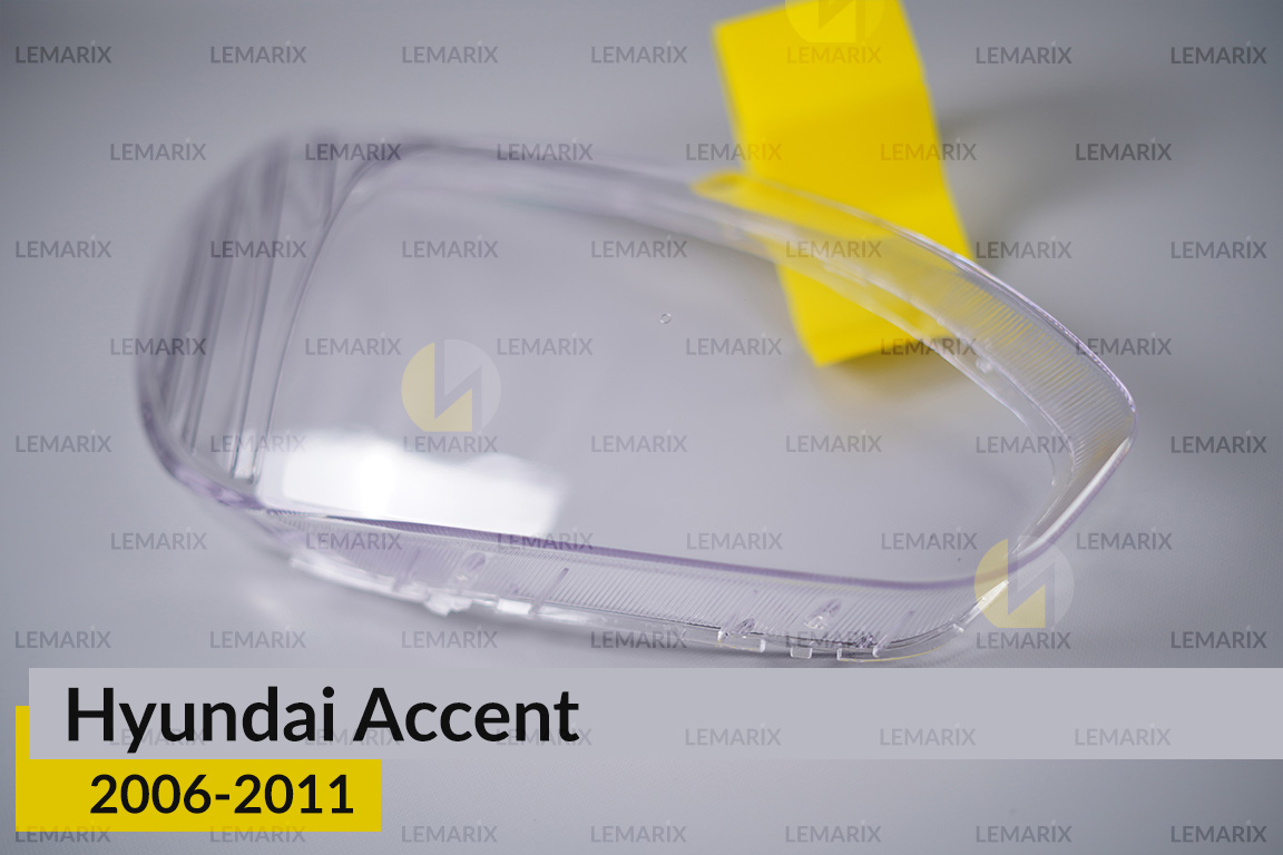 Скло фари Hyundai Accent (2006-2011) праве