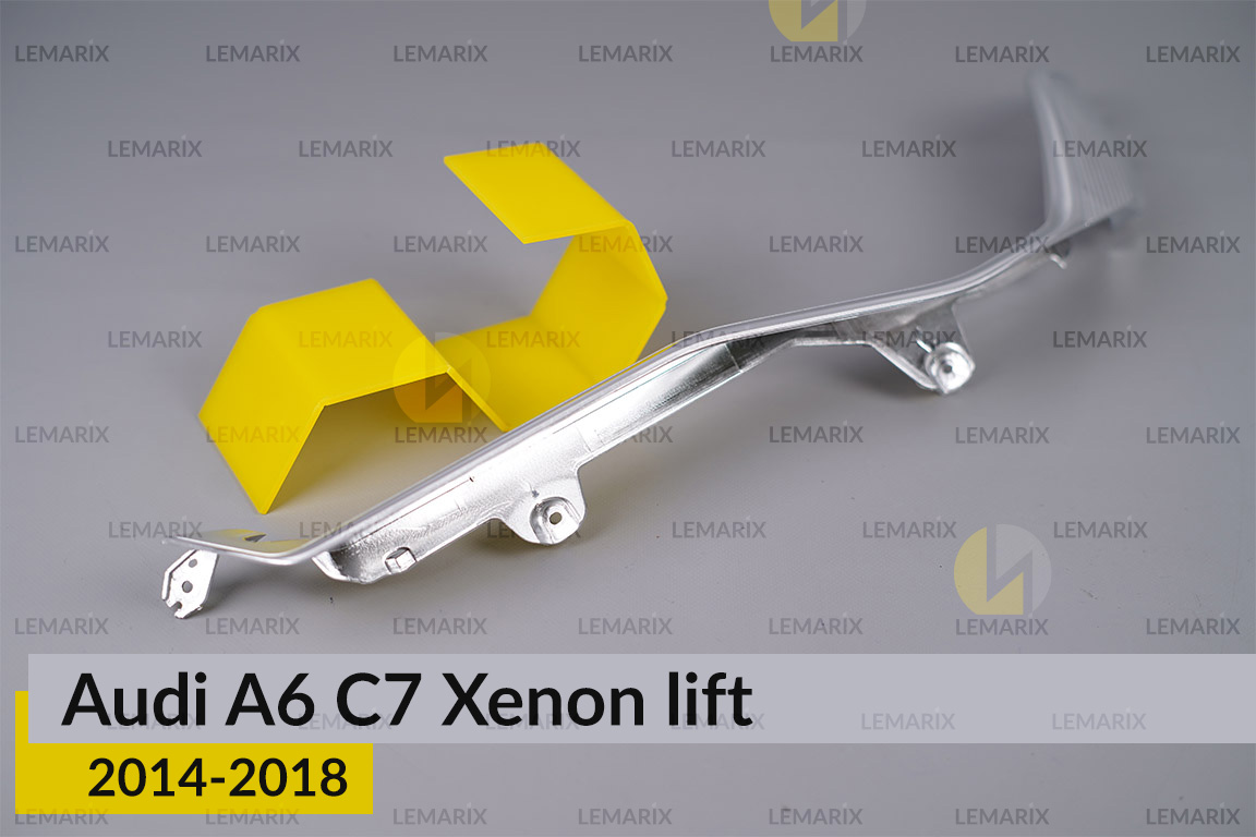 Хромована декоративна маска нижня Audi A6 C7 Xenon (2014-2018) рест ліва