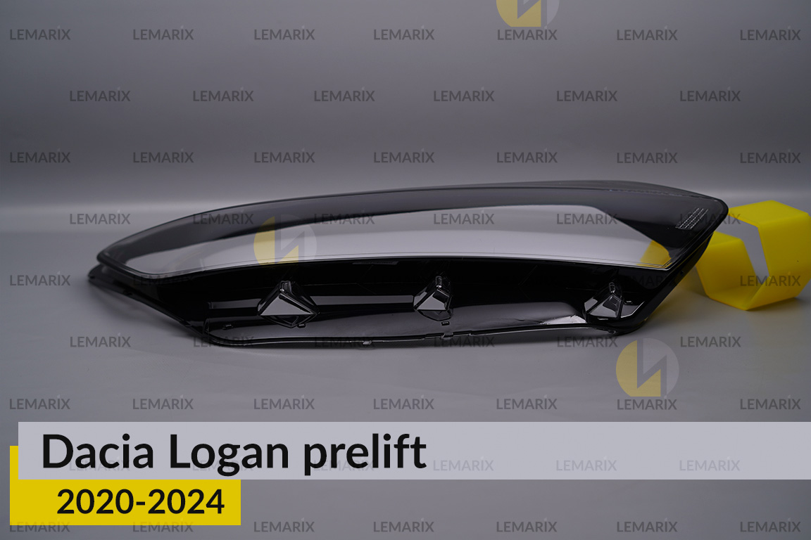 Скло фари Dacia Logan (2020-2025) дорест/1 рест праве