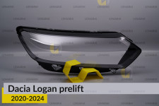 Скло фари Dacia Logan (2020-2025) дорест/1 рест праве