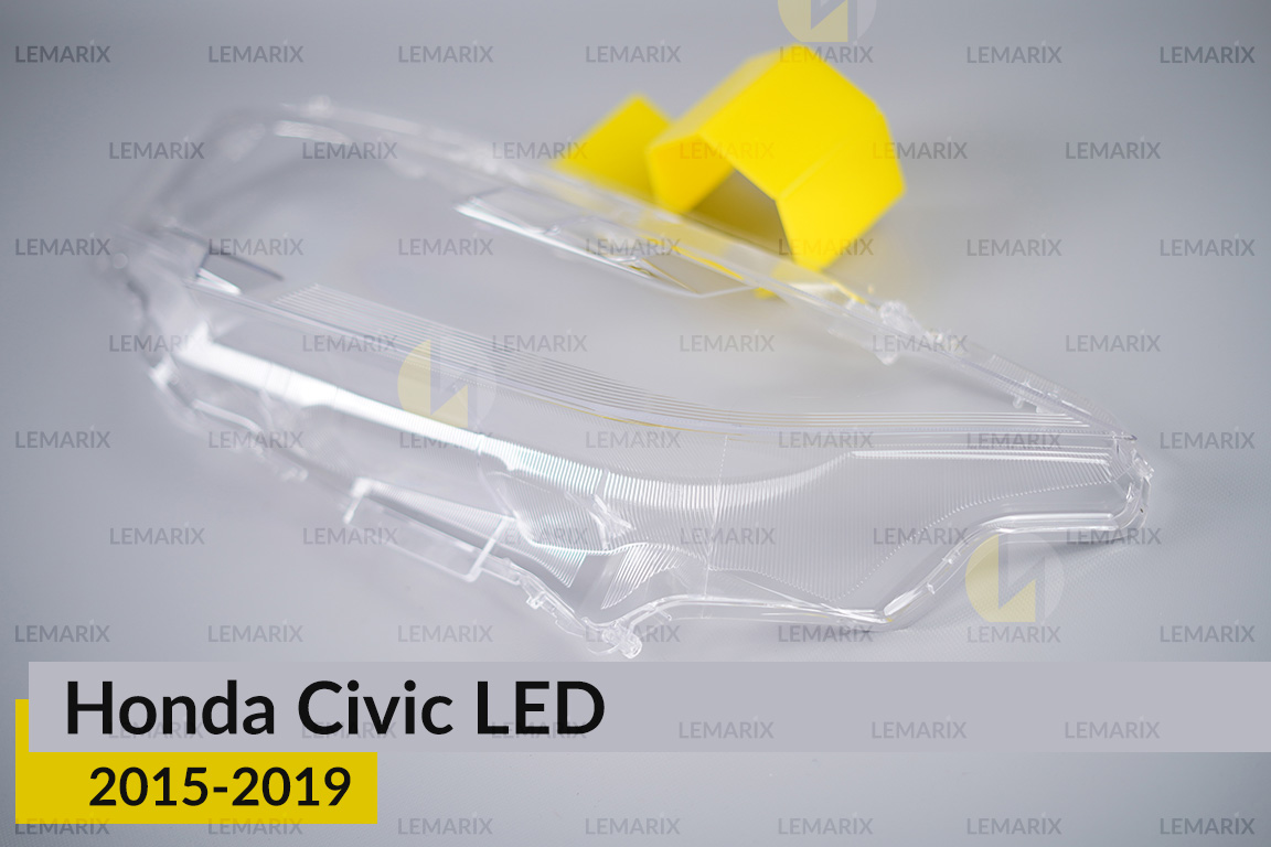 Скло фари Honda Civic LED (2015-2019) ліве