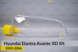 Скло фари Hyundai Elantra Avante XD (2003-2006) рест праве