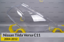 Скло фари Nissan Tiida Versa C11 (2004-2012) праве