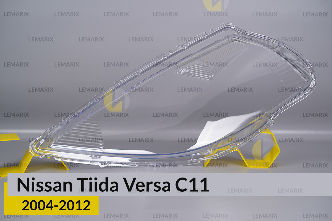Скло фари Nissan Tiida Versa C11 (2004-2012) праве