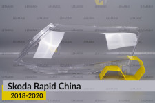 Стекло фары Skoda Rapid China (2018-2020) левое