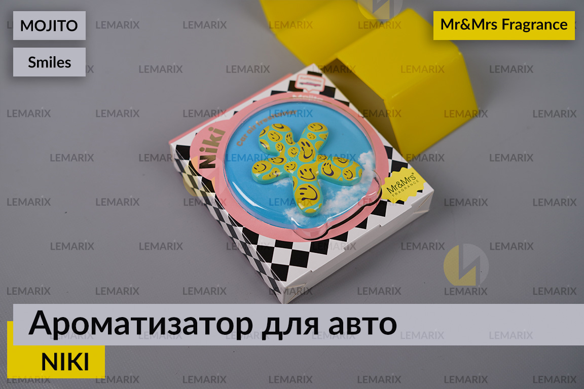 Ароматизатор для авто NIKI мохіто УСМІШКА/SMILES 2022 – Mr&Mrs Fragrance