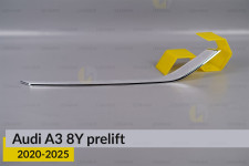 Хромированная декоративная маска средняя Audi A3 8Y (2020-2025) дорест правая