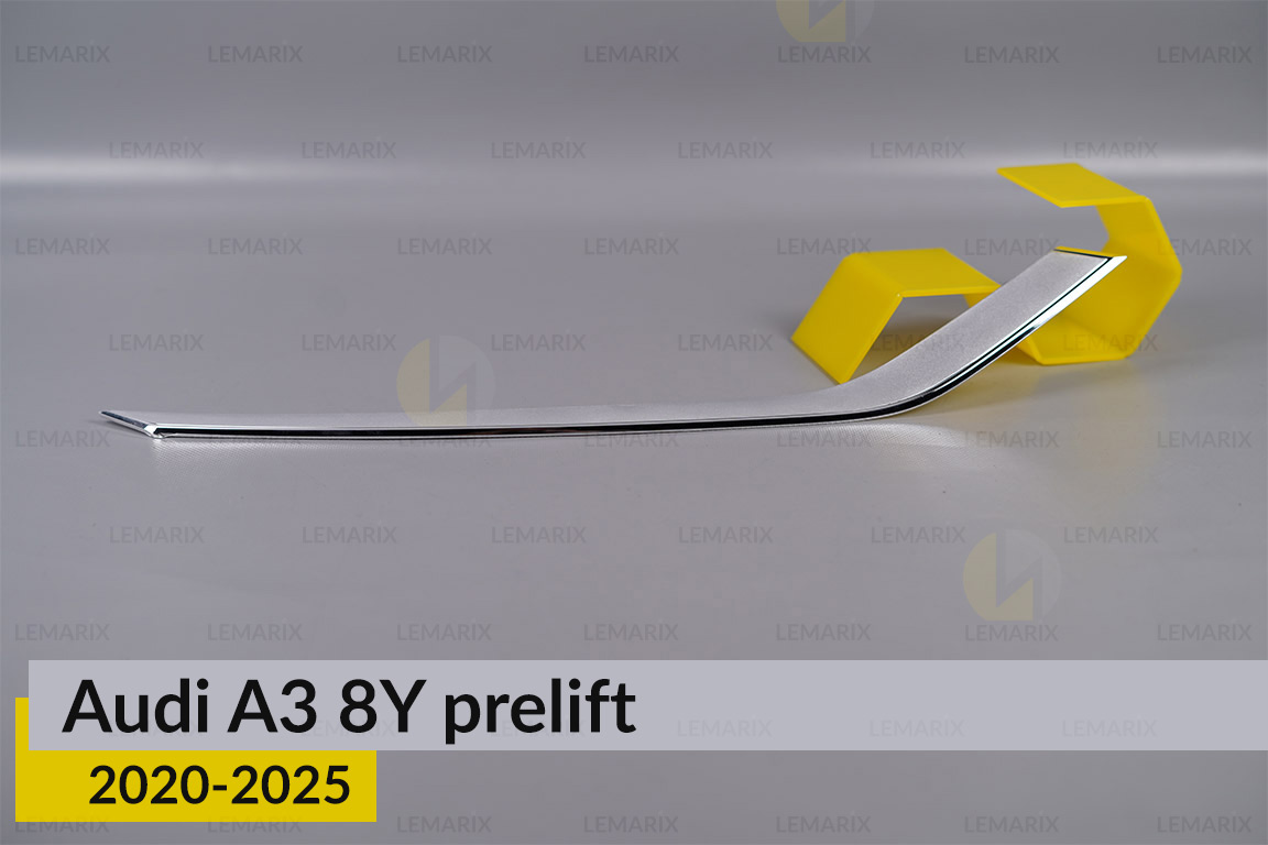 Хромована декоративна маска середня Audi A3 8Y (2020-2025) дорест права