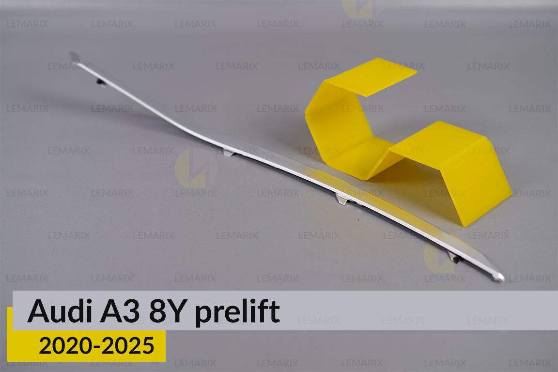 Хромована декоративна маска середня Audi A3 8Y (2020-2025) дорест права