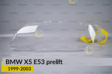 Стекло фары BMW X5 E53 (1999-2003) дорест левое