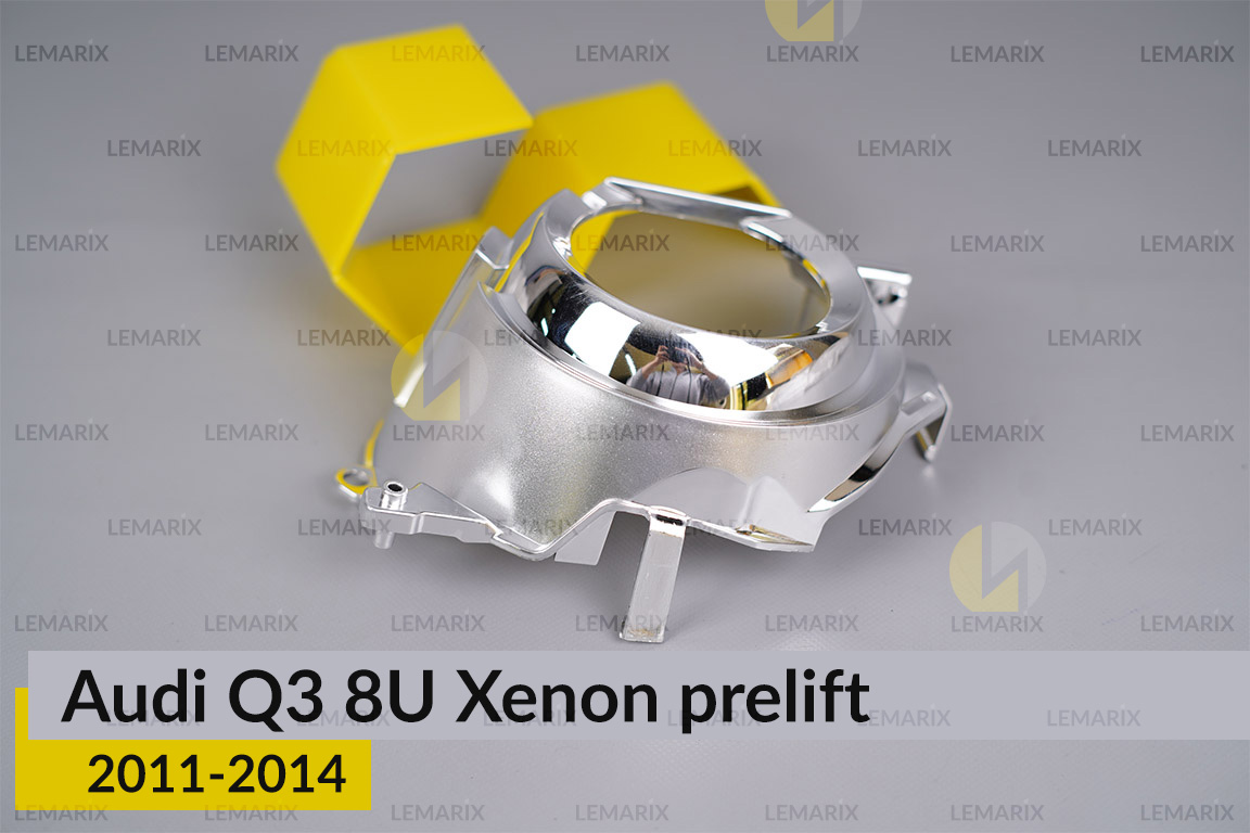 Хромована маска лінзи Audi Q3 8U Xenon (2011-2014) дорест права