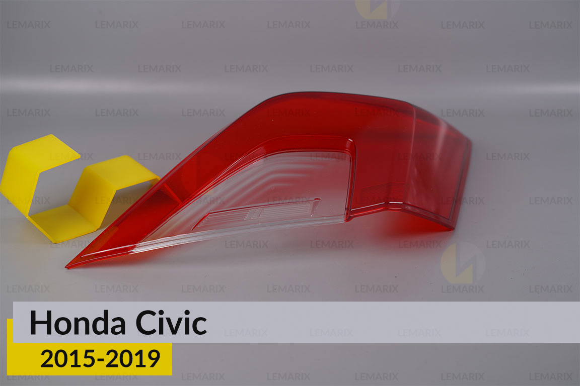 Скло заднього ліхтаря зовнішнє в крилі Honda Civic (2015-2019) ліве
