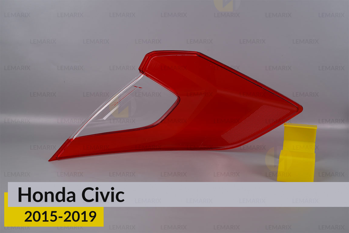 Скло заднього ліхтаря зовнішнє в крилі Honda Civic (2015-2019) ліве