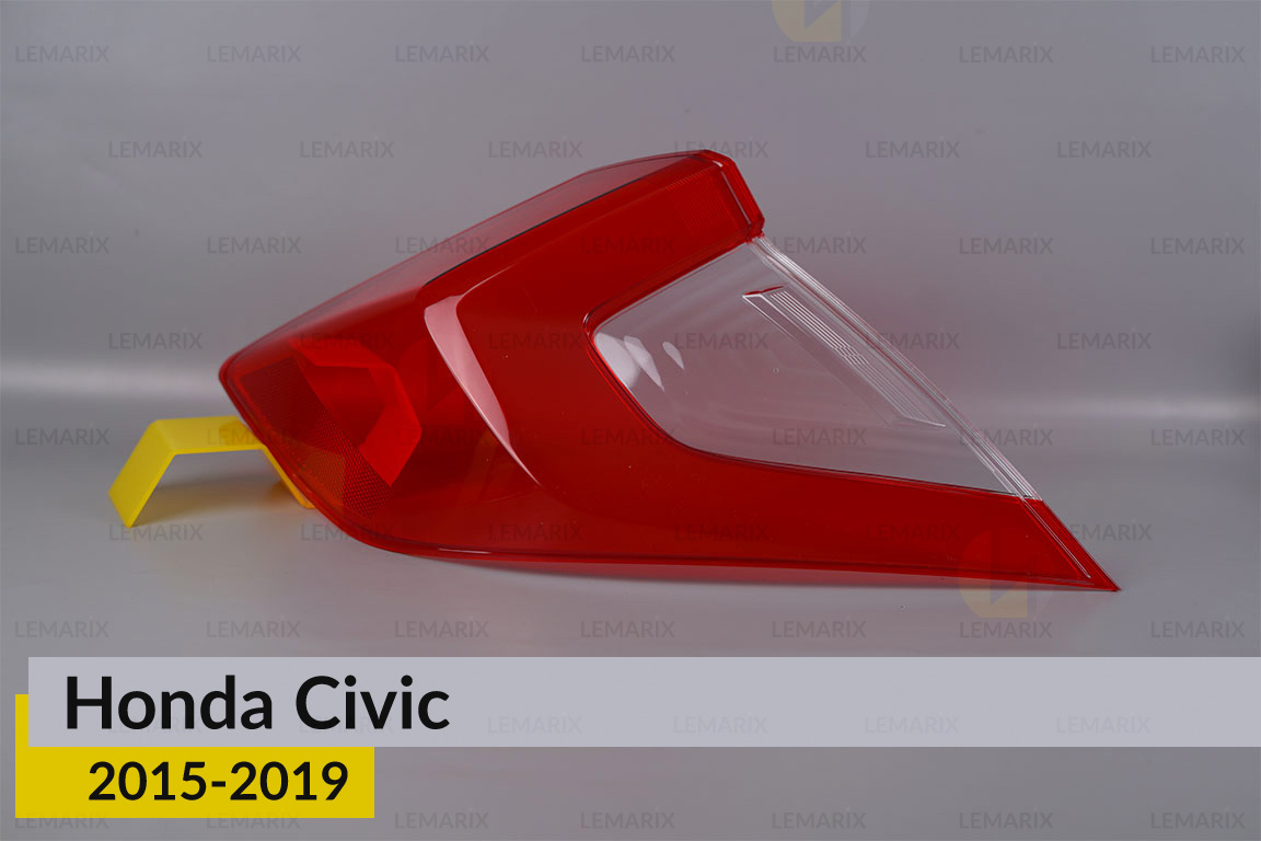 Скло заднього ліхтаря зовнішнє в крилі Honda Civic (2015-2019) ліве