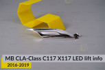 Хромована декоративна маска інфо бокова Mercedes-Benz CLA-Class C117 X117 (2016-2019) рест ліва