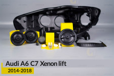 Сервісний комплект корпуса фар Audi A6 C7 Xenon (2014-2018) рест лівий