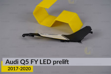 Хромований декор під лінзу внутрішня Audi Q5 FY LED (2017-2020) дорест правий