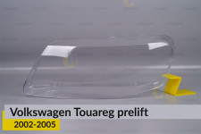 Скло фари VW Volkswagen Touareg (2002-2005) дорест ліве
