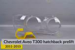 Скло фари Chevrolet Aveo T300 hatchback (2011-2015) дорест праве