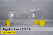 Скло фари Toyota Hilux LED (2020-2024) 2 рест ліве
