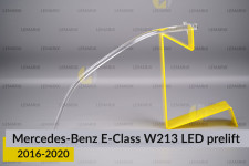 Світловод фари Mercedes-Benz E-Class W213 LED (2016-2020) дорест короткий зовнішній лівий