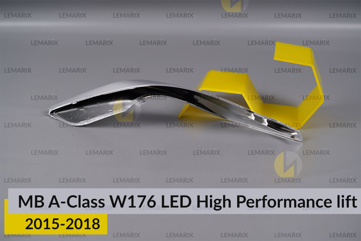 Хромована декоративна маска бокова Mercedes-Benz A-Class W176 LED High Performance (2015-2018) рест ліва