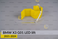 Кольцо световод фары BMW X3 G01 LED (2021-2024) рест большое внешнее Icon Light левое
