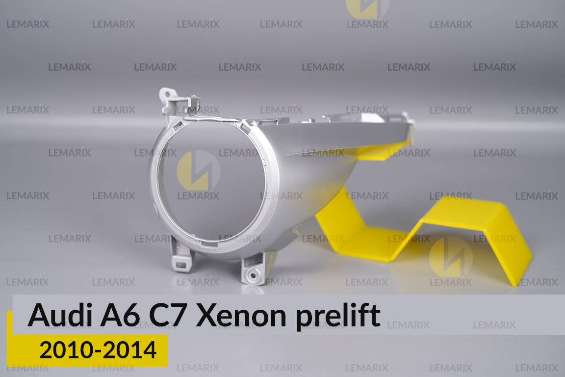 Хромована маска лінзи Audi A6 C7 Xenon (2010-2014) дорест ліва