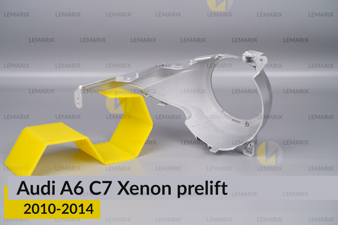 Хромована маска лінзи Audi A6 C7 Xenon (2010-2014) дорест ліва