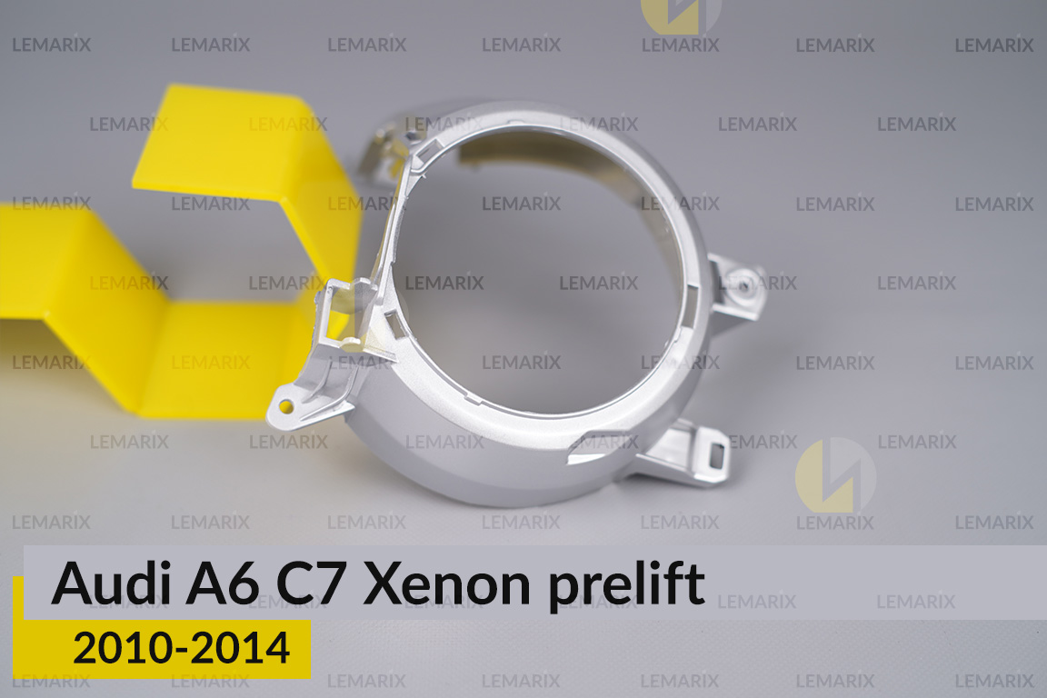 Хромована маска лінзи Audi A6 C7 Xenon (2010-2014) дорест ліва