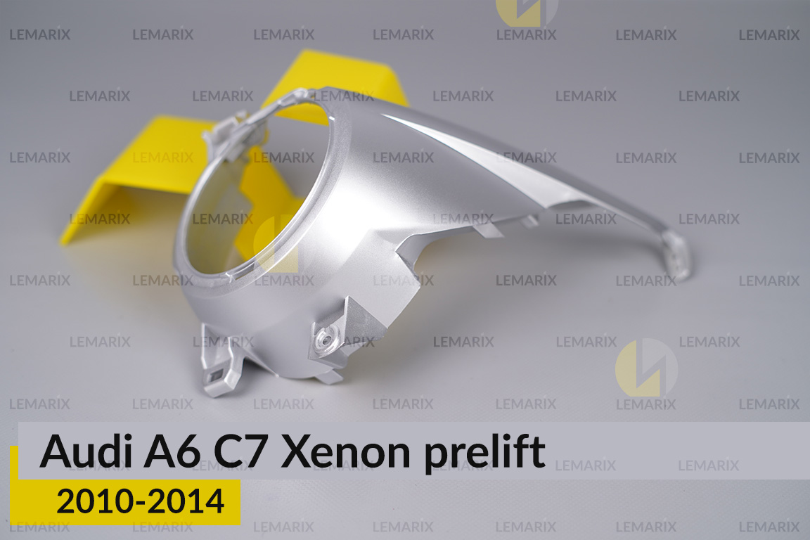 Хромована маска лінзи Audi A6 C7 Xenon (2010-2014) дорест ліва