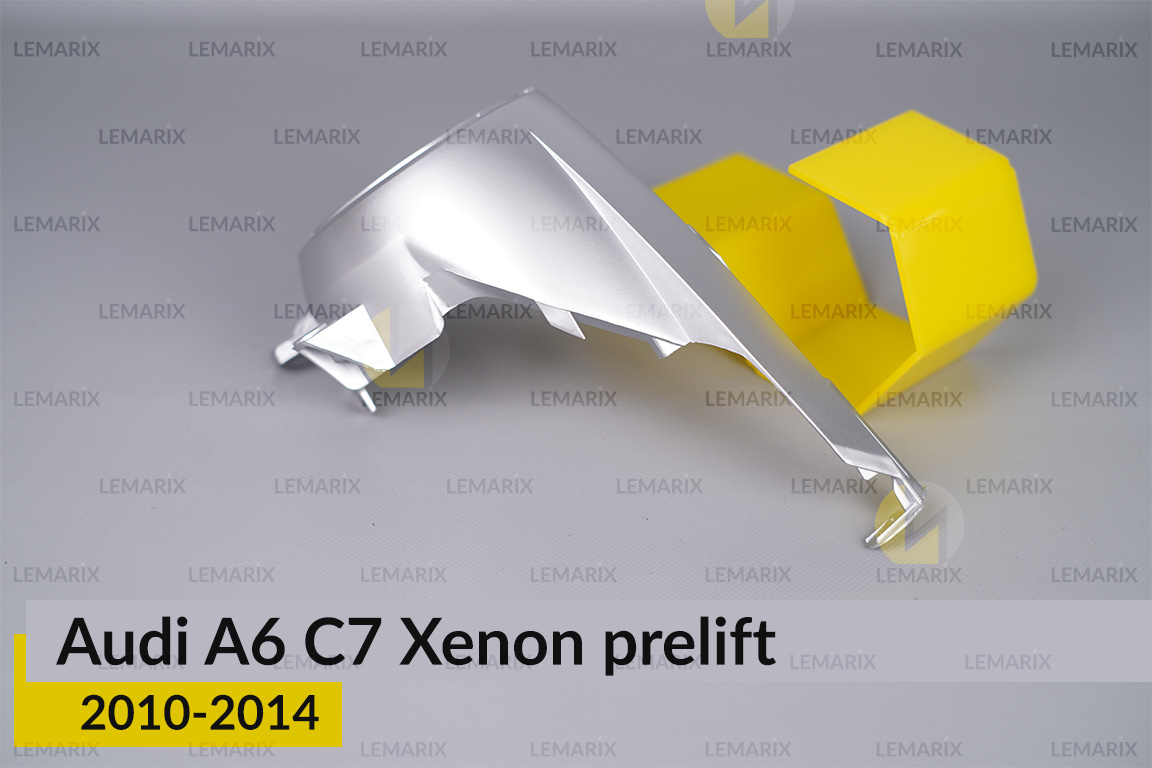 Хромована маска лінзи Audi A6 C7 Xenon (2010-2014) дорест ліва