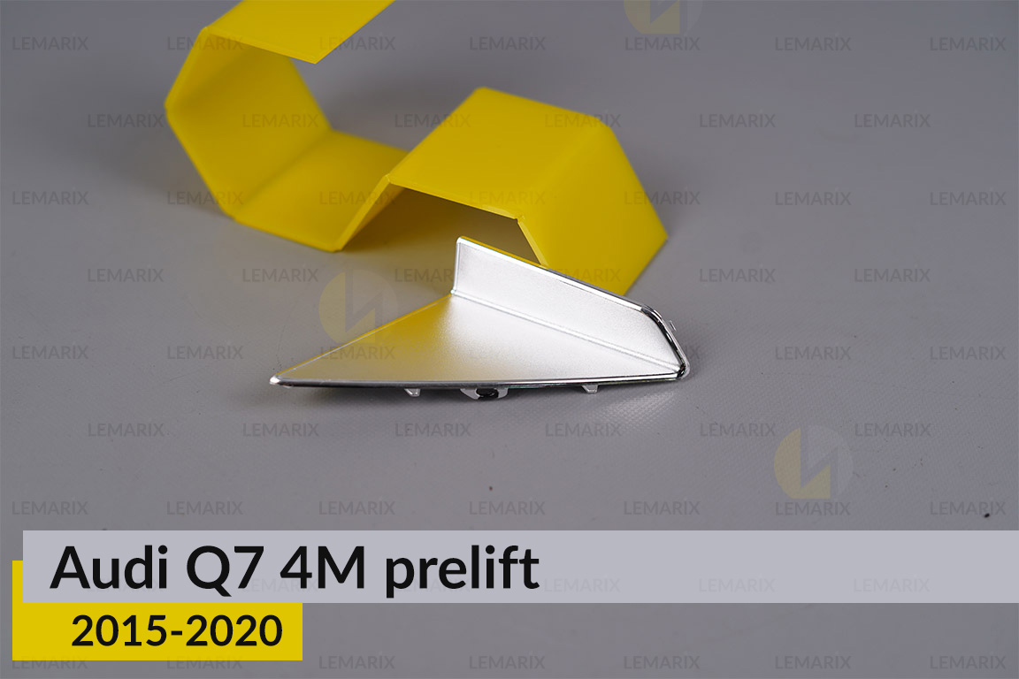 Хромований декор перед лінзою Audi Q7 4M (2015-2020) дорест правий