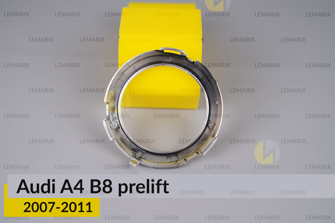 Хромована маска лінзи передня Audi A4 B8 (2007-2011) дорест ліва