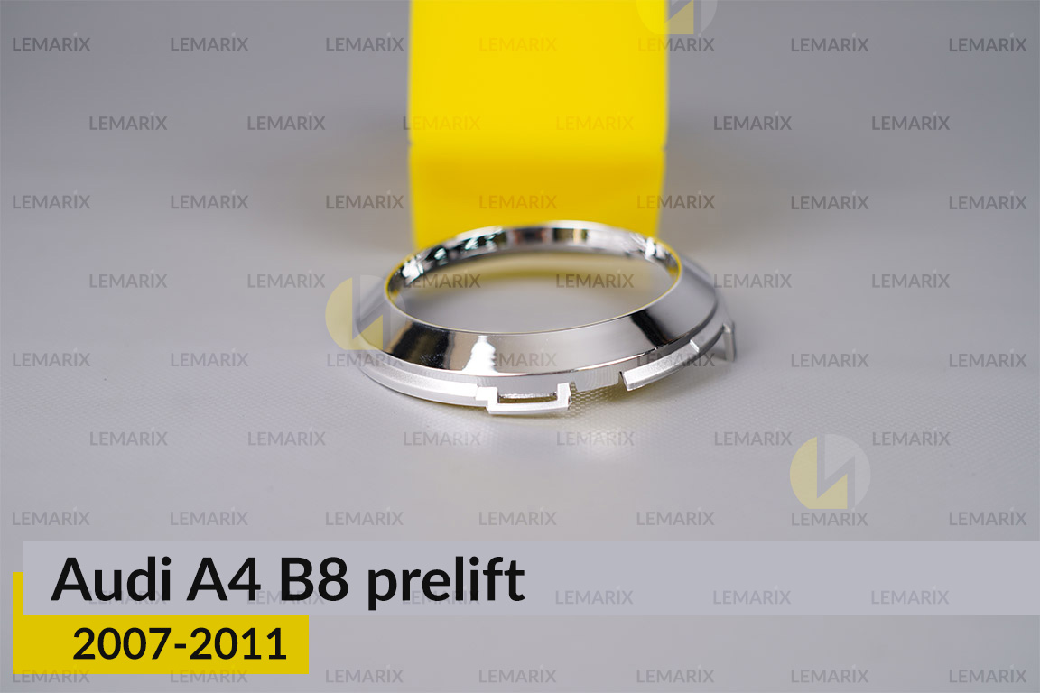 Хромована маска лінзи передня Audi A4 B8 (2007-2011) дорест ліва