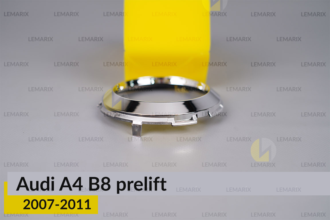 Хромована маска лінзи передня Audi A4 B8 (2007-2011) дорест ліва