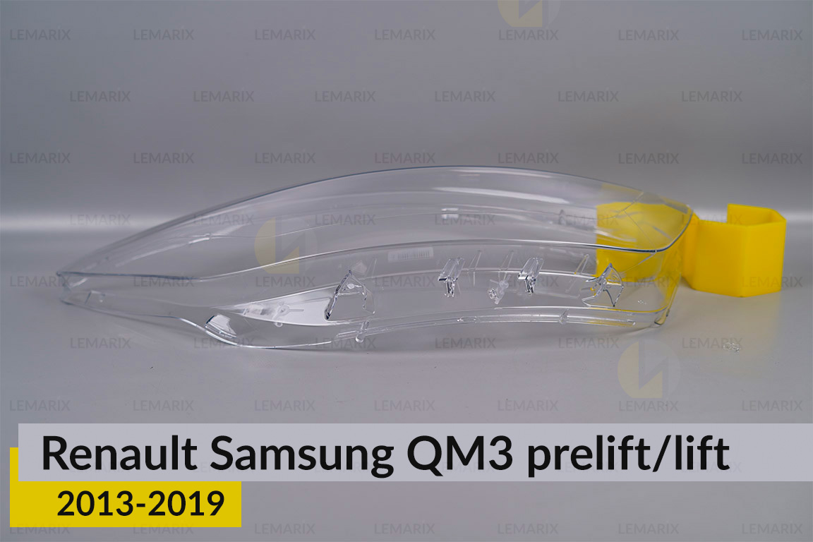 Скло фари Renault Samsung QM3 (2013-2019) дорест/рест праве