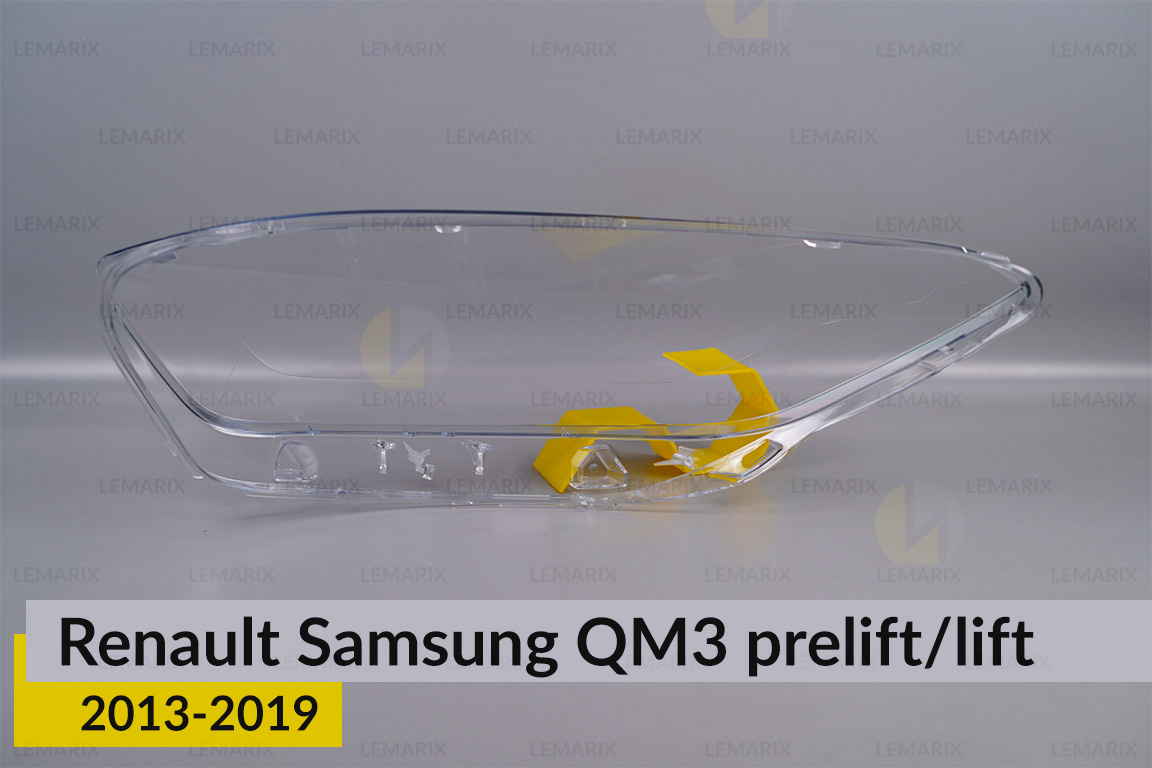 Скло фари Renault Samsung QM3 (2013-2019) дорест/рест праве