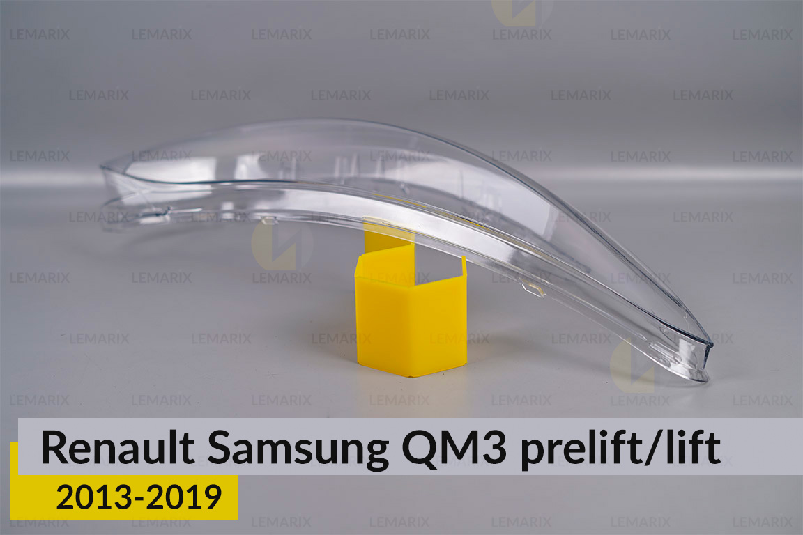 Скло фари Renault Samsung QM3 (2013-2019) дорест/рест праве