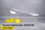 Скло фари Toyota Highlander XU50 (2016-2020) рест праве