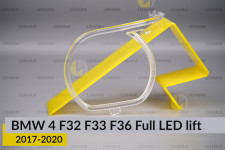 Кольцо световод фары BMW 4 F32 F33 F36 Full LED (2017-2020) рест большой внешний Icon Light правый