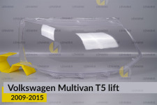 Скло фари VW Volkswagen Multivan T5 (2009-2015) рест праве