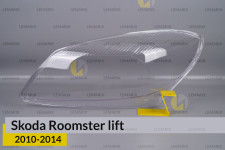 Стекло фары Skoda Roomster (2010-2014) рест левое