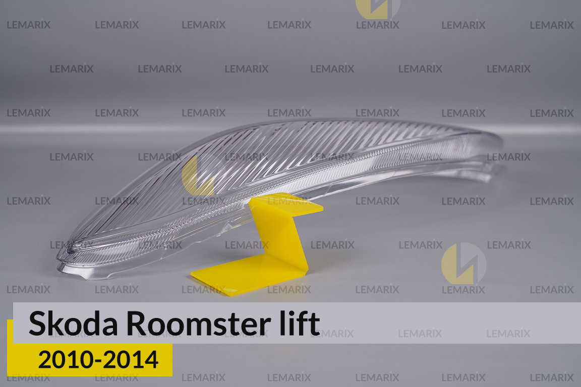 Скло фари Skoda Roomster (2010-2014) рест ліве