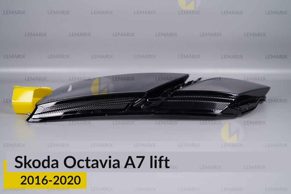 Скло фари Skoda Octavia A7 (2016-2020) рест ліве