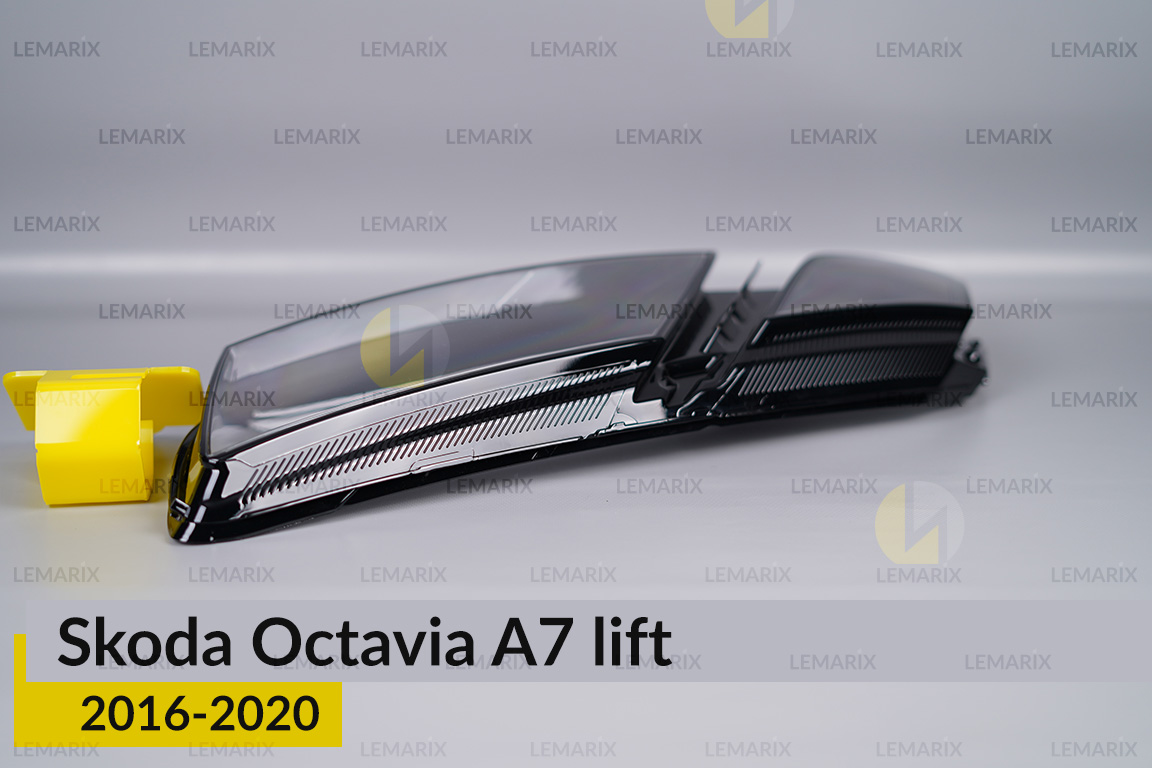 Скло фари Skoda Octavia A7 (2016-2020) рест ліве