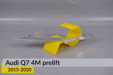 Хромований декор зовнішнього світловода верхній Audi Q7 4M (2015-2020) дорест лівий