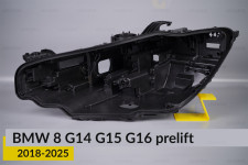 Корпус фари BMW 8 G14 G15 G16 (2018-2026) дорест лівий