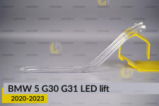 Світловод фари BMW 5 G30 G31 LED (2020-2023) рест короткий зовнішній Icon Light лівий